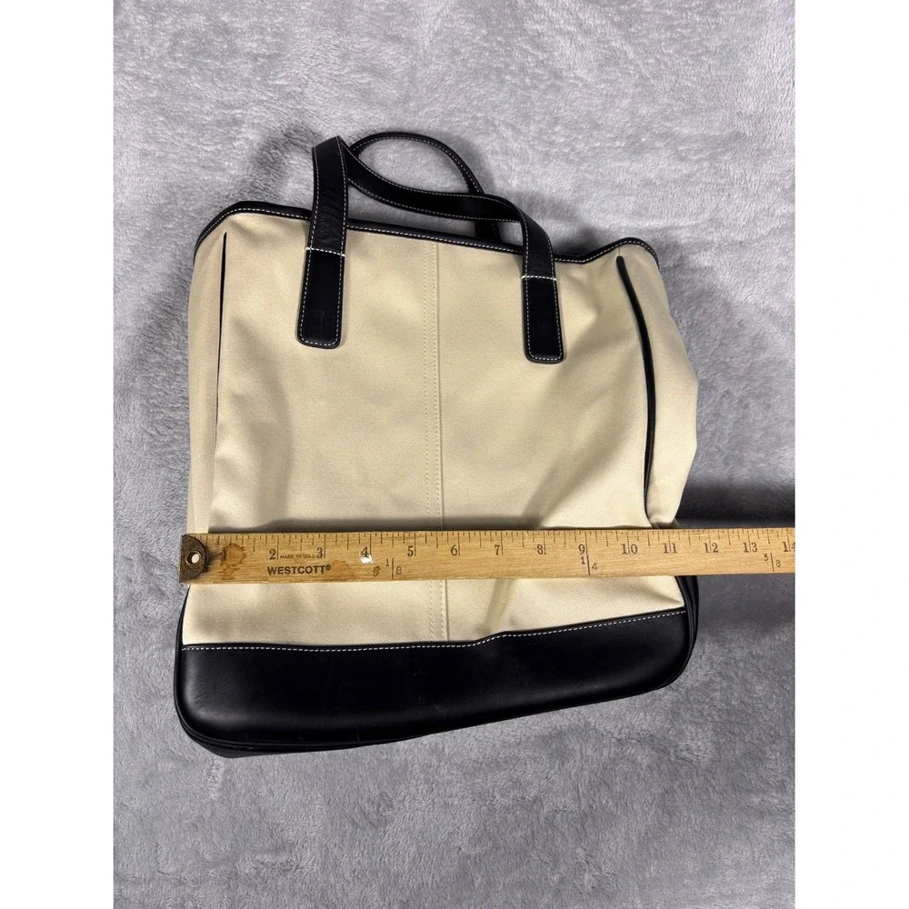 Coach 7707 Womens 2000s Tote White Contrast Stitching bag